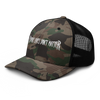 Image of Camouflage trucker hat that says Pedo lives dont matter