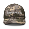 Image of Camouflage trucker hat that says Pedo lives dont matter